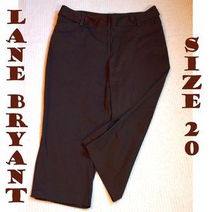 Size 20 Lane Bryant Cool Brown Capri Crop Pants Capris Pedal Pushers Vented Leg